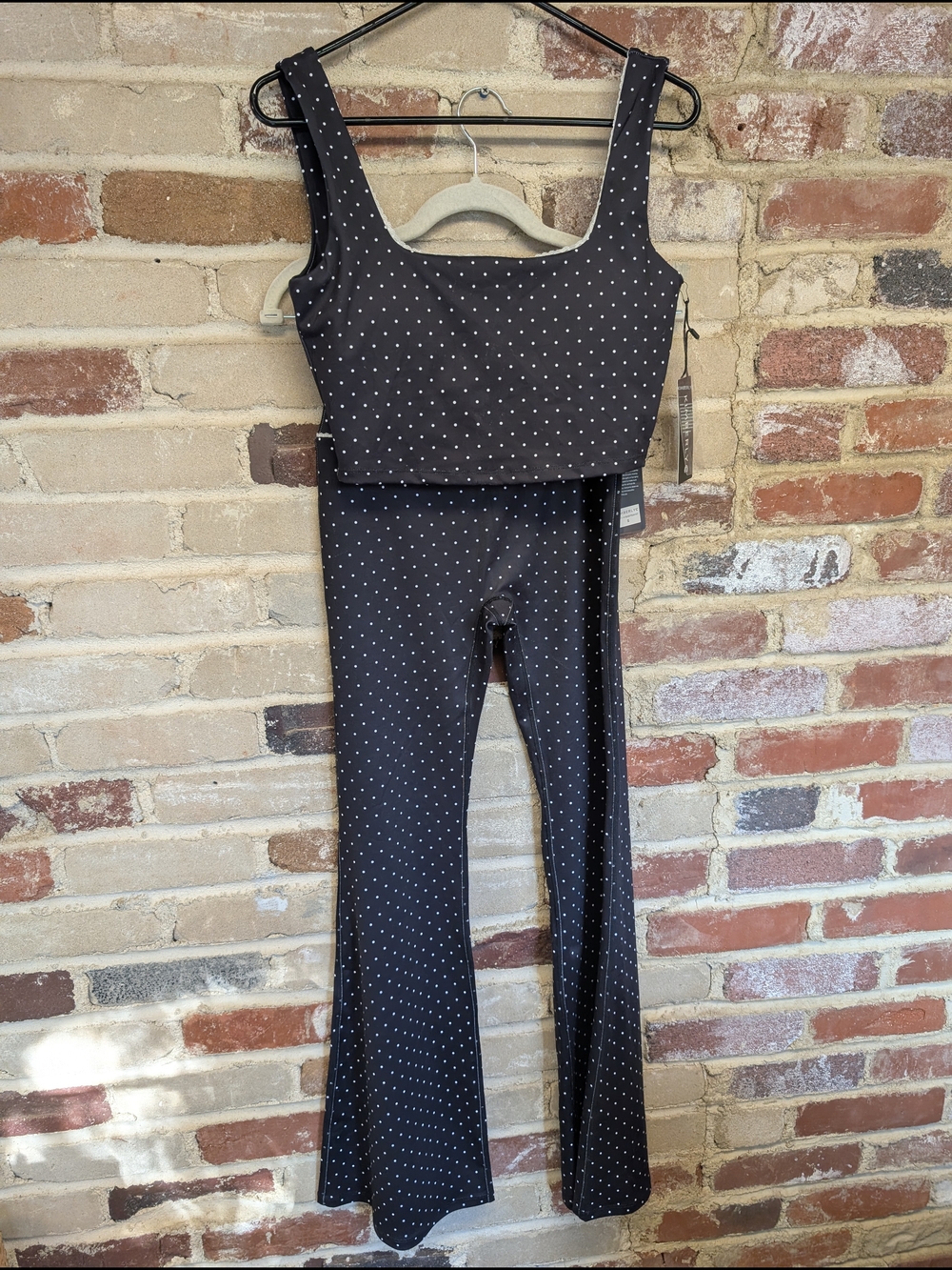 Polka Dot Workout Set - Black